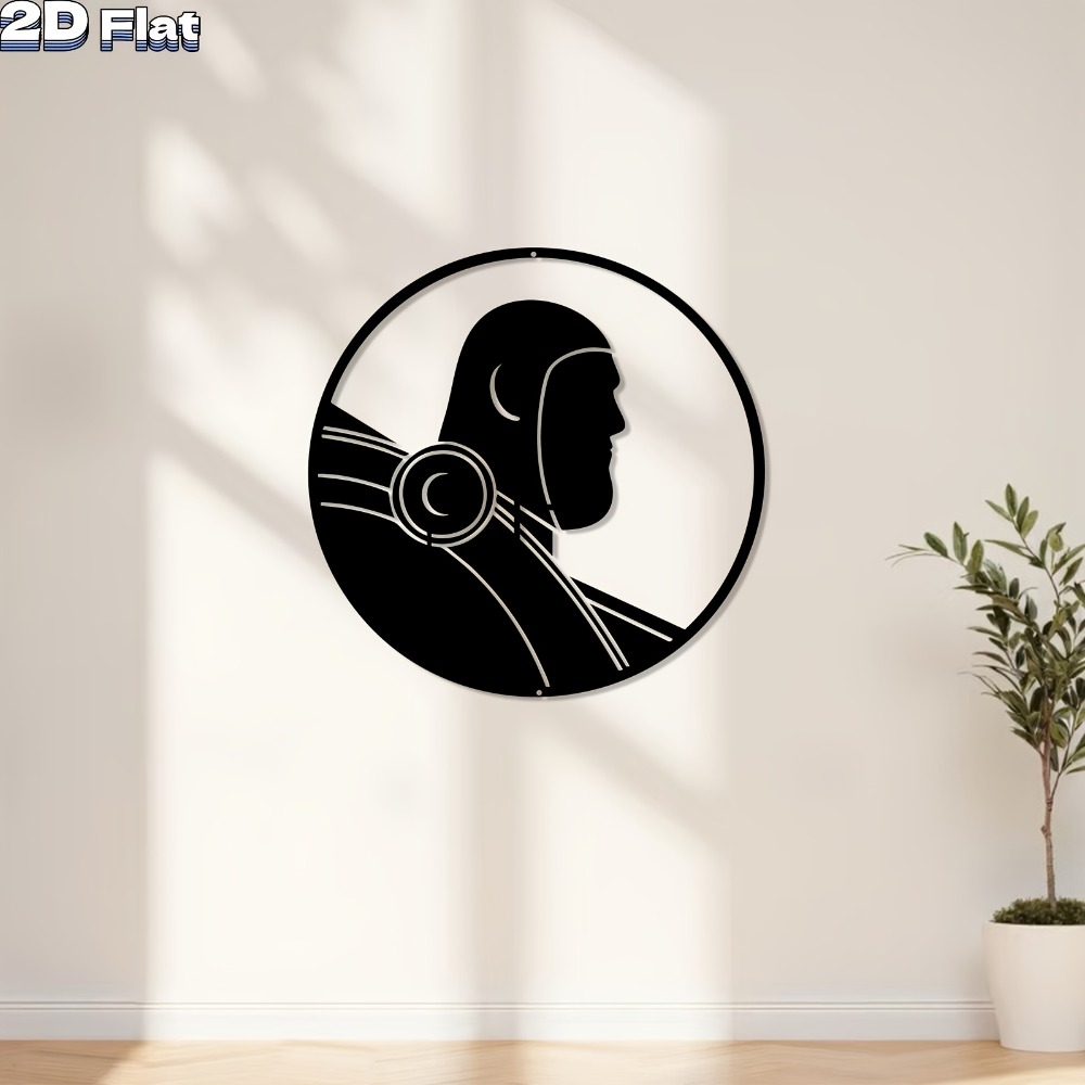 Office Tech Decor - 현대적인 로봇 알루미늄 벽 장식, 내후성,