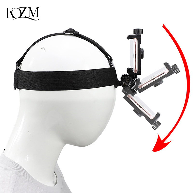 Webcam Stand Clip - 머리 장착형 헤드밴드 브래킷 조정 가능한