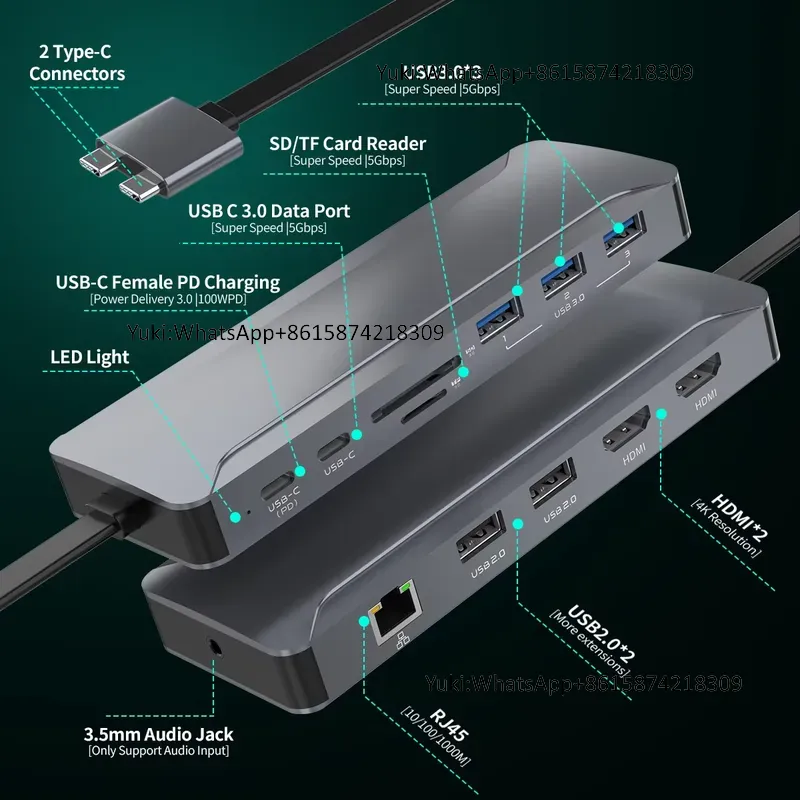 Docking Station Usb C - 핫세일 듀얼 디스플레이 화면 타입 C
