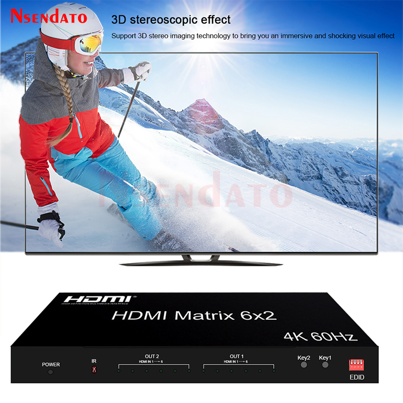 Hdmi Matrix Switch - 6x2 HDMI 매트릭스 스위치 4K 60Hz