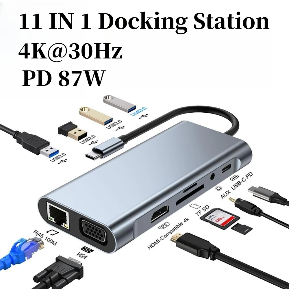 Docking Station Usb C - 4/7/8/11in1 도킹 허브 Mac 멀티 인터페이스