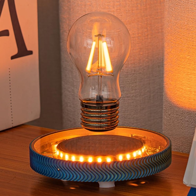 Office Tech Decor - 무선 LED 전구 데스크 램프, 공중