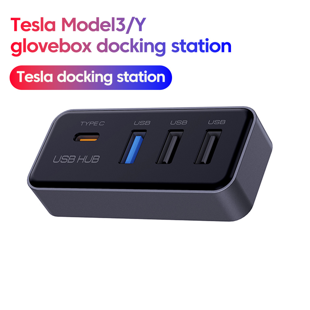Docking Station Usb C - 테슬라 모델3/Y 글러브박스 플러그 플레이 대시캠