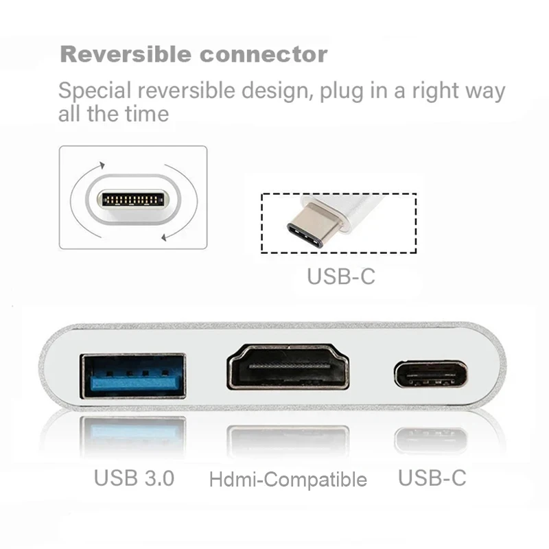 3 IN 1 USB PD HDMI 도킹 스테이션 4K  - Docking Station Usb C 리뷰 및 가격