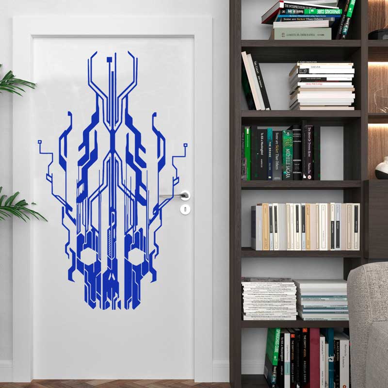 칩 회로 기술 해골 비닐 벽 스티커 비즈니스 사무실 홈 - Office Tech Decor 리뷰 및 가격