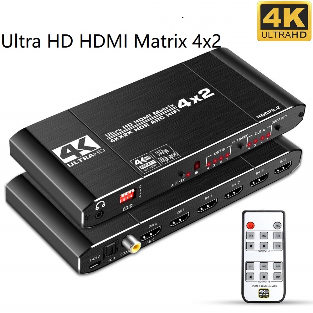 HDMI 호환 2.0 매트릭스 스위치 분배기, 4x2  - Hdmi Matrix Switch 리뷰 및 가격