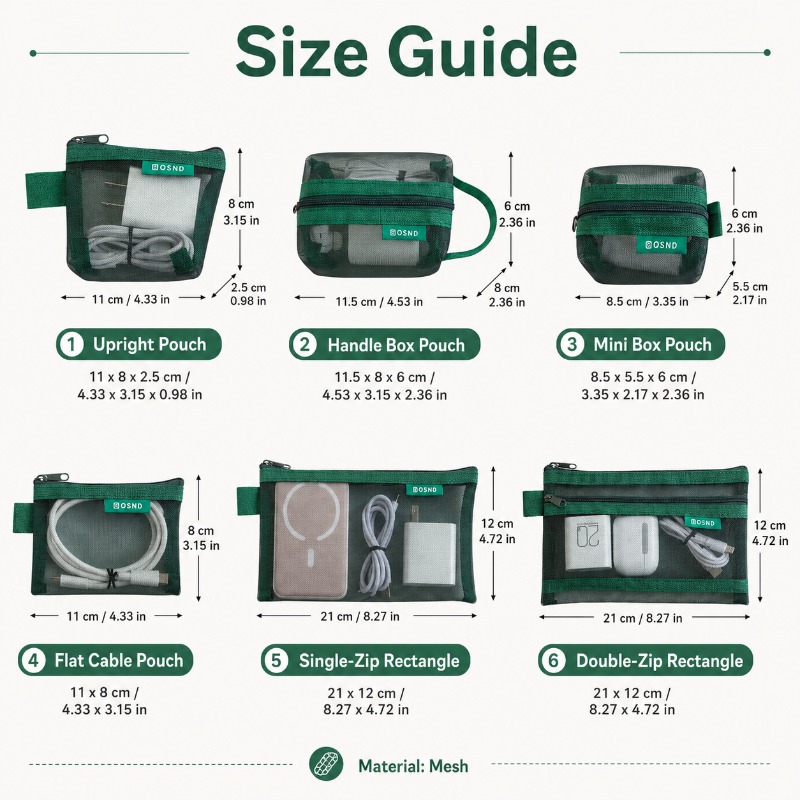 6PCS 메쉬 테크 오거나이저 파우치, 충전기, 이어버 - Office Tech Backpack 리뷰 및 가격