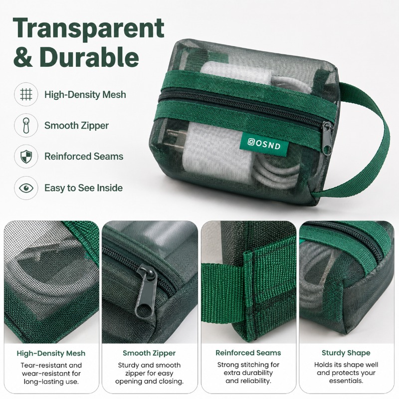 6PCS 메쉬 테크 오거나이저 파우치, 충전기, 이어버 - Office Tech Backpack 리뷰 및 가격