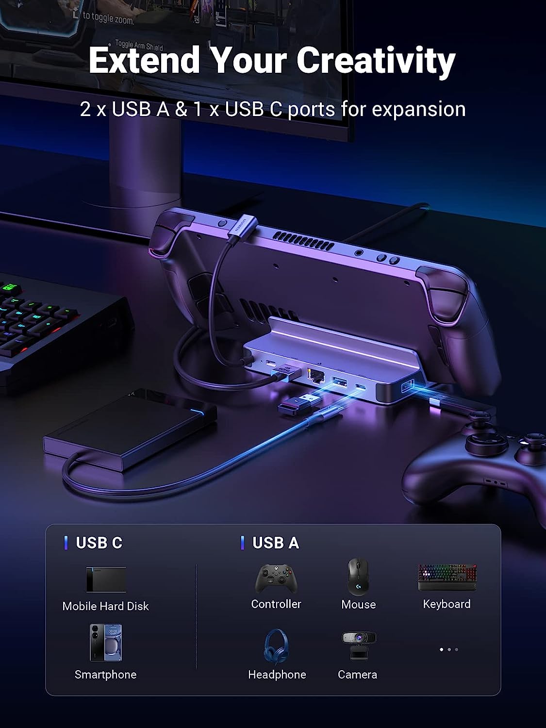 UGREEN 스팀 덱 도크 6-in-1 USB C 도킹 - Docking Station Usb C 리뷰 및 가격