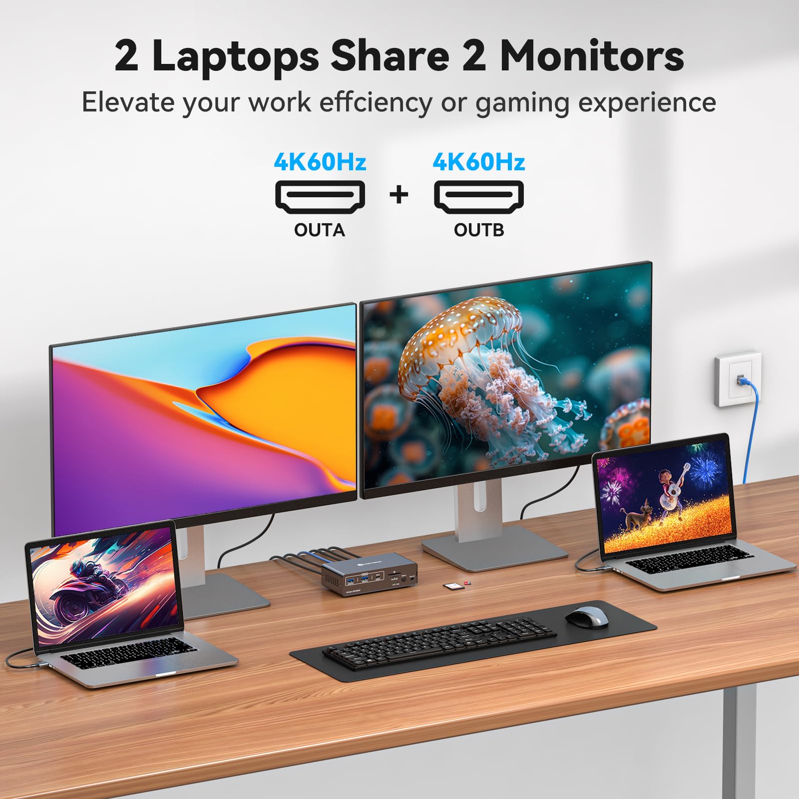 듀얼 모니터 KVM 도킹 스테이션, USB C KVM  - Docking Station Usb C 리뷰 및 가격
