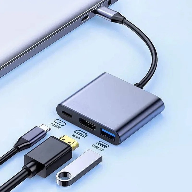 USB C 허브 3in1 유형 C 3.0-HDMI 호환 - Docking Station Usb C 리뷰 및 가격