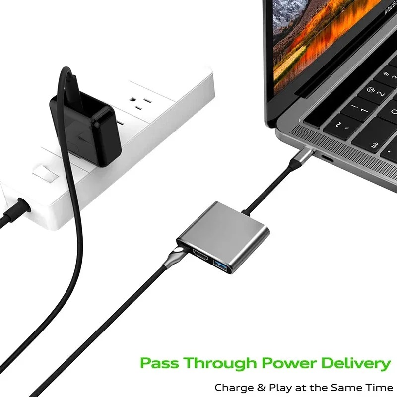 USB C 허브 3in1 유형 C 3.0-HDMI 호환 - Docking Station Usb C 리뷰 및 가격