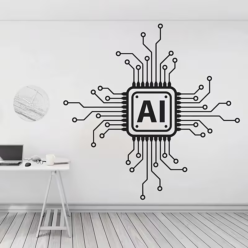 AI 기술 회로 기판 비닐 벽 데칼 - 유리, 사무실  - Office Tech Decor 리뷰 및 가격